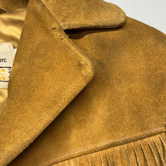 Schott NYC Western Suede Fringe Jacket Women's Sz 6 SML New w Tags Made In USA - Picture 6 of 16